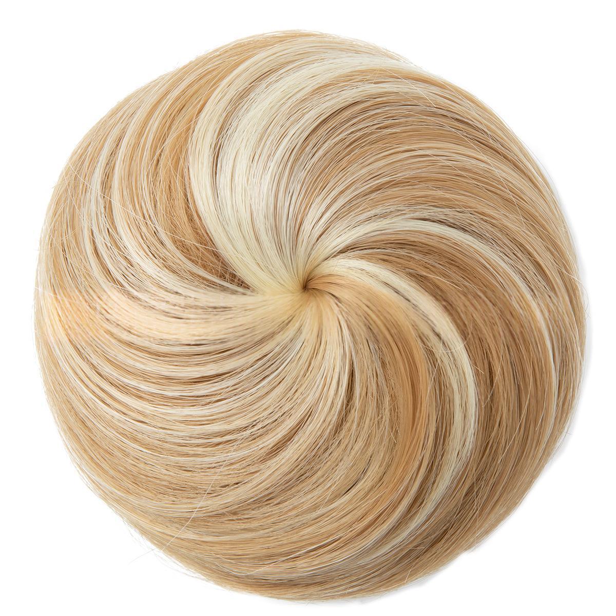 Wig Hairpieces Taoist Bun Hair Buns in Q3Honey Blonde