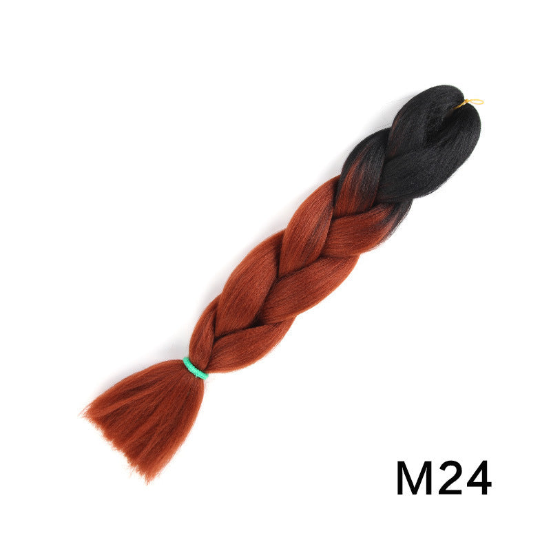 African Dyed Wig Braids Two-tone Ombre Synthetic Dreadlocks in M28