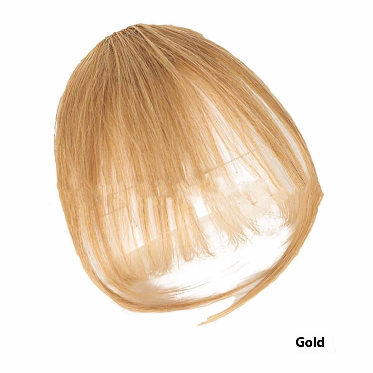 Real Hair Bangs Wig Set Clip-in Bang Women's Natural Light in Hand Woven Black