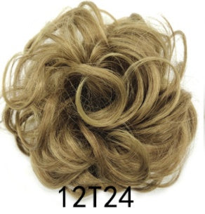 New Trendy Design Women Wavy Curly Messy Hair Bun Synthetic in 8colors