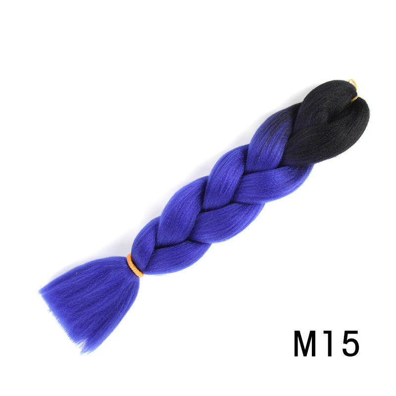 African Dyed Wig Braids Two-tone Ombre Synthetic Dreadlocks in M18