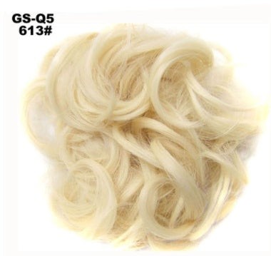 New Trendy Design Women Wavy Curly Messy Hair Bun Synthetic in 1Bcolors
