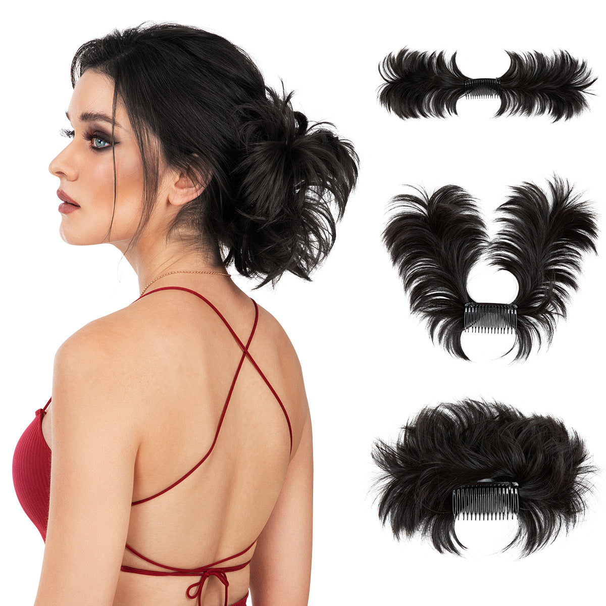 Wig Set Women's Adjustable Grip in Style4