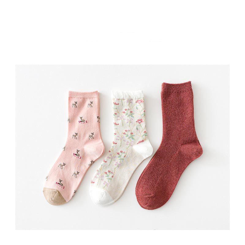 Mid-length Socks in 6 style