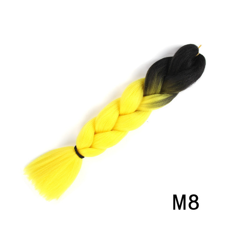 African Dyed Wig Braids Two-tone Ombre Synthetic Dreadlocks in M12