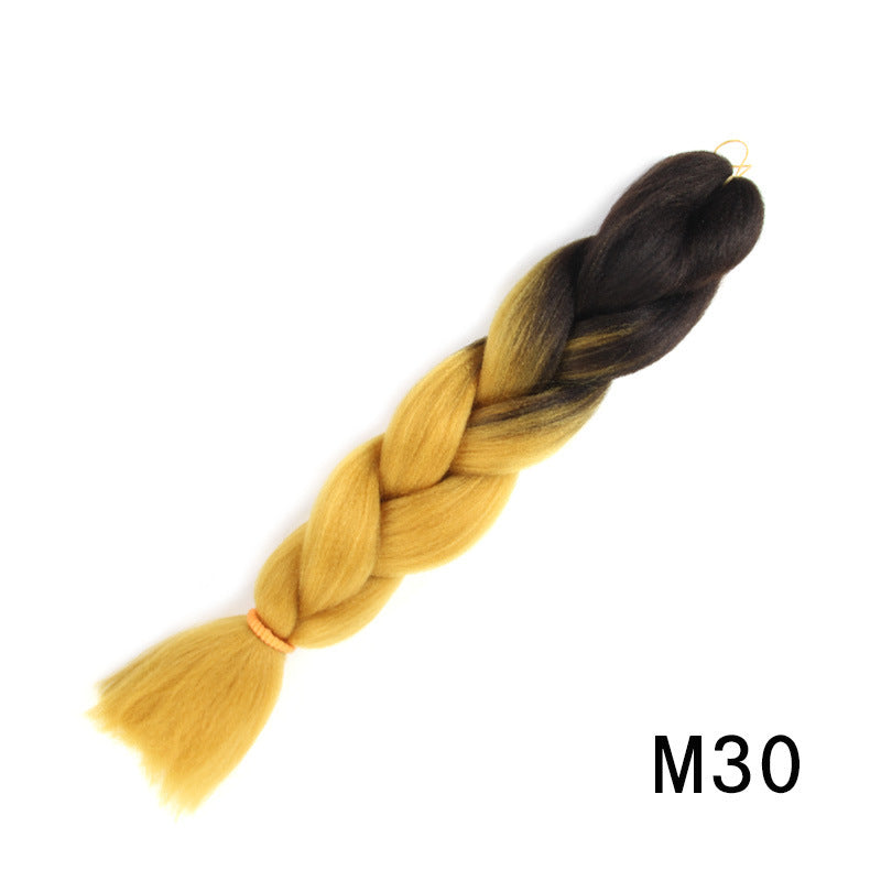 African Dyed Wig Braids Two-tone Ombre Synthetic Dreadlocks in M34
