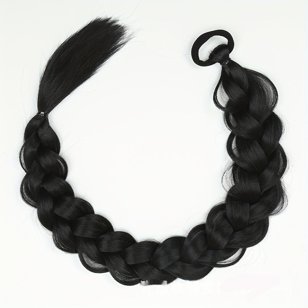 Wig Ponytail 24-inch Fishbone Plaits Headdress Twist High-temperature Fiber Hair in Style 27