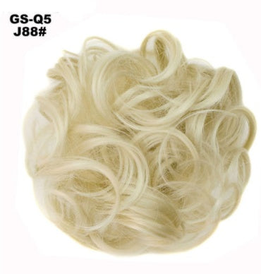 New Trendy Design Women Wavy Curly Messy Hair Bun Synthetic in J26 number