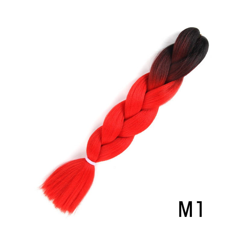 African Dyed Wig Braids Two-tone Ombre Synthetic Dreadlocks in M5