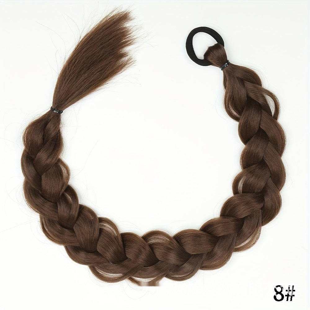 Wig Ponytail 24-inch Fishbone Plaits Headdress Twist High-temperature Fiber Hair in 27613