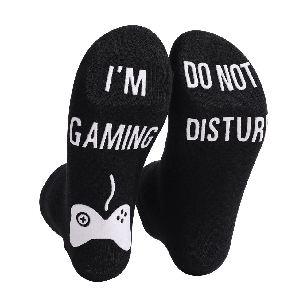 Men's Socks Pure Cotton Letter Printing Dispensing Tube