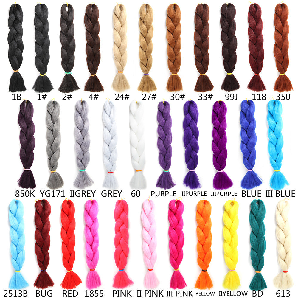 African Dyed Wig Braids Two-tone Ombre Synthetic Dreadlocks in M2