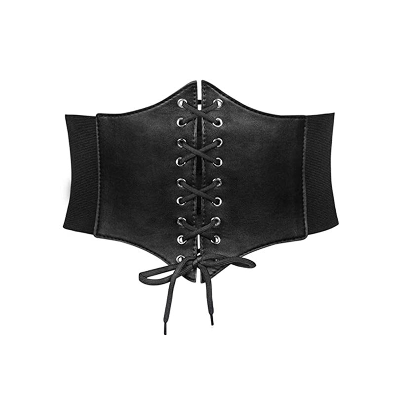 Fashion Women's Lace Loose Tight Waist in Black