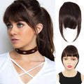 Long Curly Hair One Piece Bangs Wig Set in Black