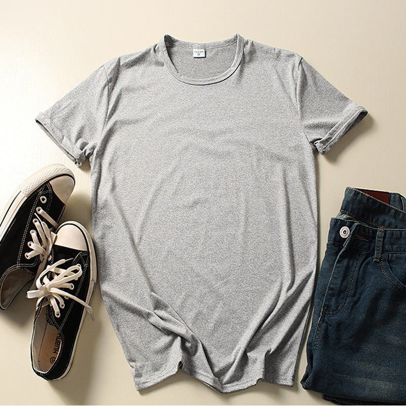 Summer Clothing Crew-neck Blank T-shirts for Men and Women in White