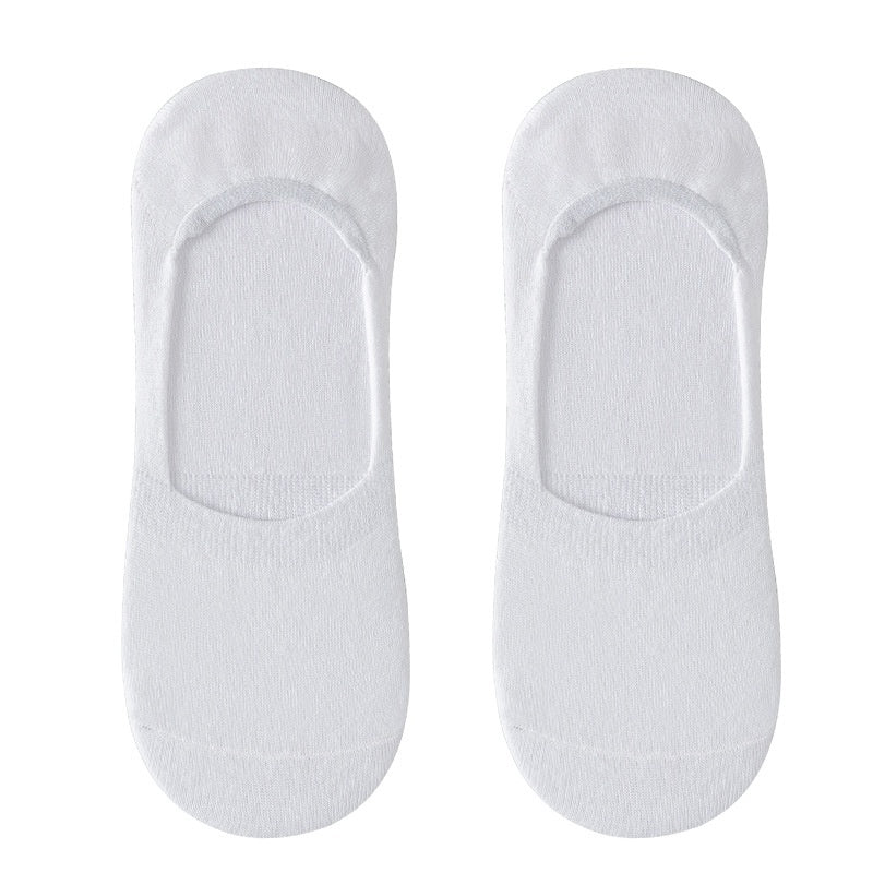 Men's Extra-large Low-cut Invisible Socks, Short Boat in Light Gray