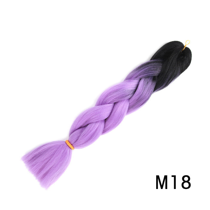 African Dyed Wig Braids Two-tone Ombre Synthetic Dreadlocks in M22