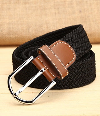 Elastic Woven Men's Belt in 11 Style