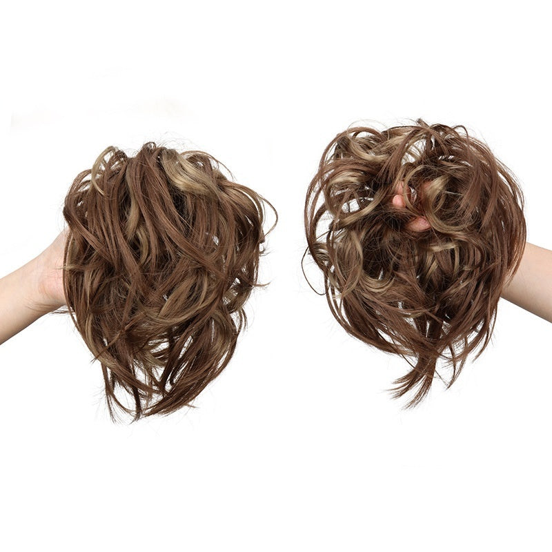 European American Style Messy Hair Wig - Natural Looking Synthetic Fiber Hairpiece for Daily Wear Casual Outfit