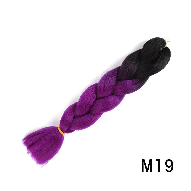 African Dyed Wig Braids Two-tone Ombre Synthetic Dreadlocks in M23