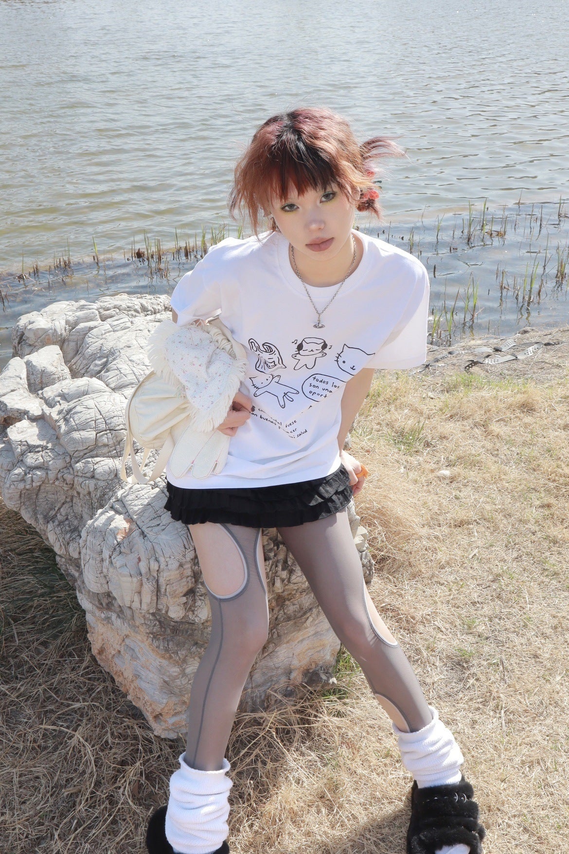Summer Clothing Short Sleeve T-shirt Women in White