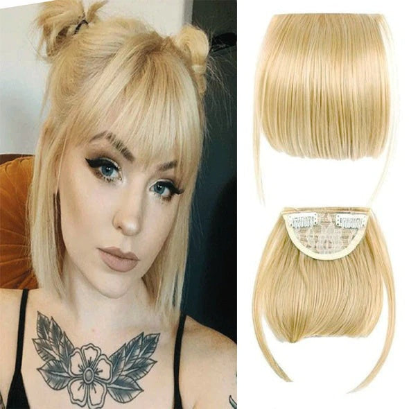 Wig Female Air Bangs Sideburns Qi in AUBURN