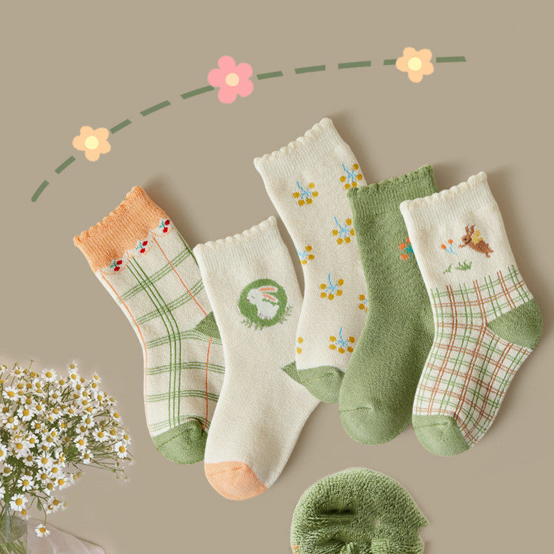 Fashion Thick Terry Socks Cartoon Casual Baby in ML20401