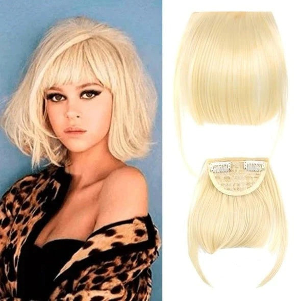 Wig Female Air Bangs Sideburns Qi in HONEY BLONDE