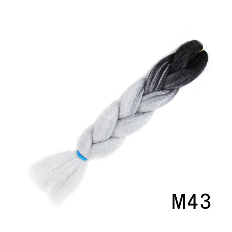 African Dyed Wig Braids Two-tone Ombre Synthetic Dreadlocks