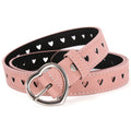 Simple and Versatile Girls' Leather Belt in Pink