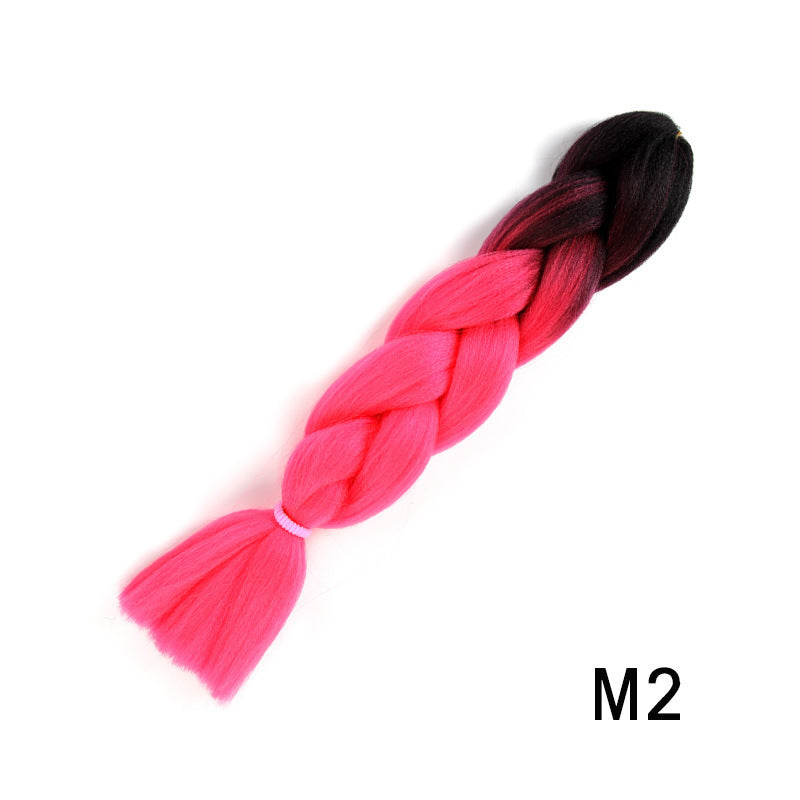 African Dyed Wig Braids Two-tone Ombre Synthetic Dreadlocks in M6