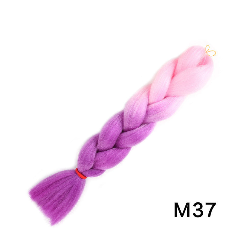 African Dyed Wig Braids Two-tone Ombre Synthetic Dreadlocks in M41