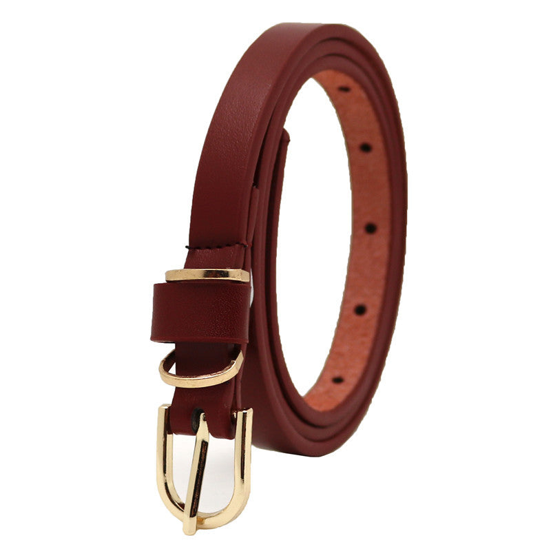 Ladies Fashion Pin Buckle Belt in Black