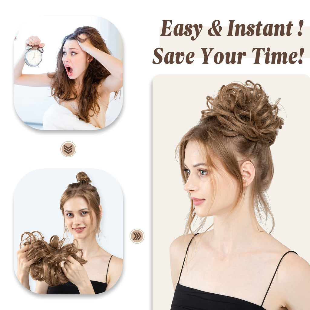 High-temperature Silk Hair Tie Women's Bun Elastic Hairband Voluminous Natural Curls in 233 Styles