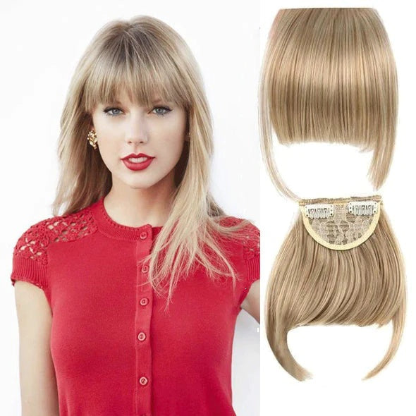 Wig Female Air Bangs Sideburns Qi in LIGHT BROWN