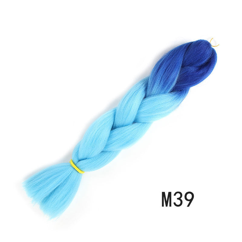 African Dyed Wig Braids Two-tone Ombre Synthetic Dreadlocks in M43