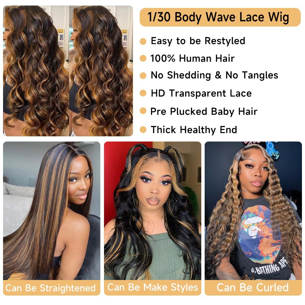 New Wig Ladies Front Lace Synthetic Wigs Brown Medium Long Curly Hair Big Wave in 30 Inches