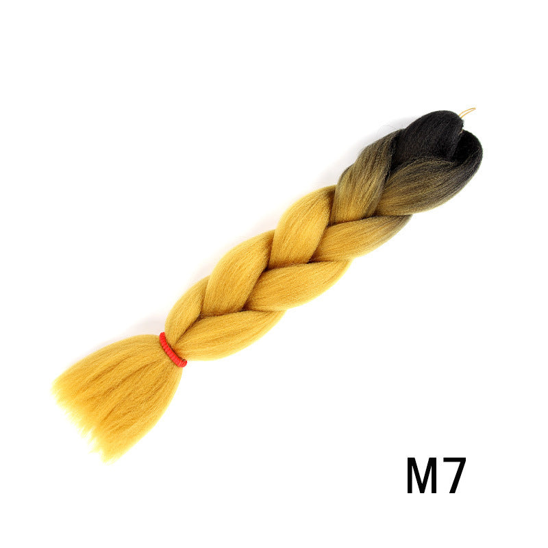 African Dyed Wig Braids Two-tone Ombre Synthetic Dreadlocks in M11