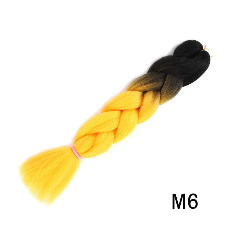 African Dyed Wig Braids Two-tone Ombre Synthetic Dreadlocks in M10