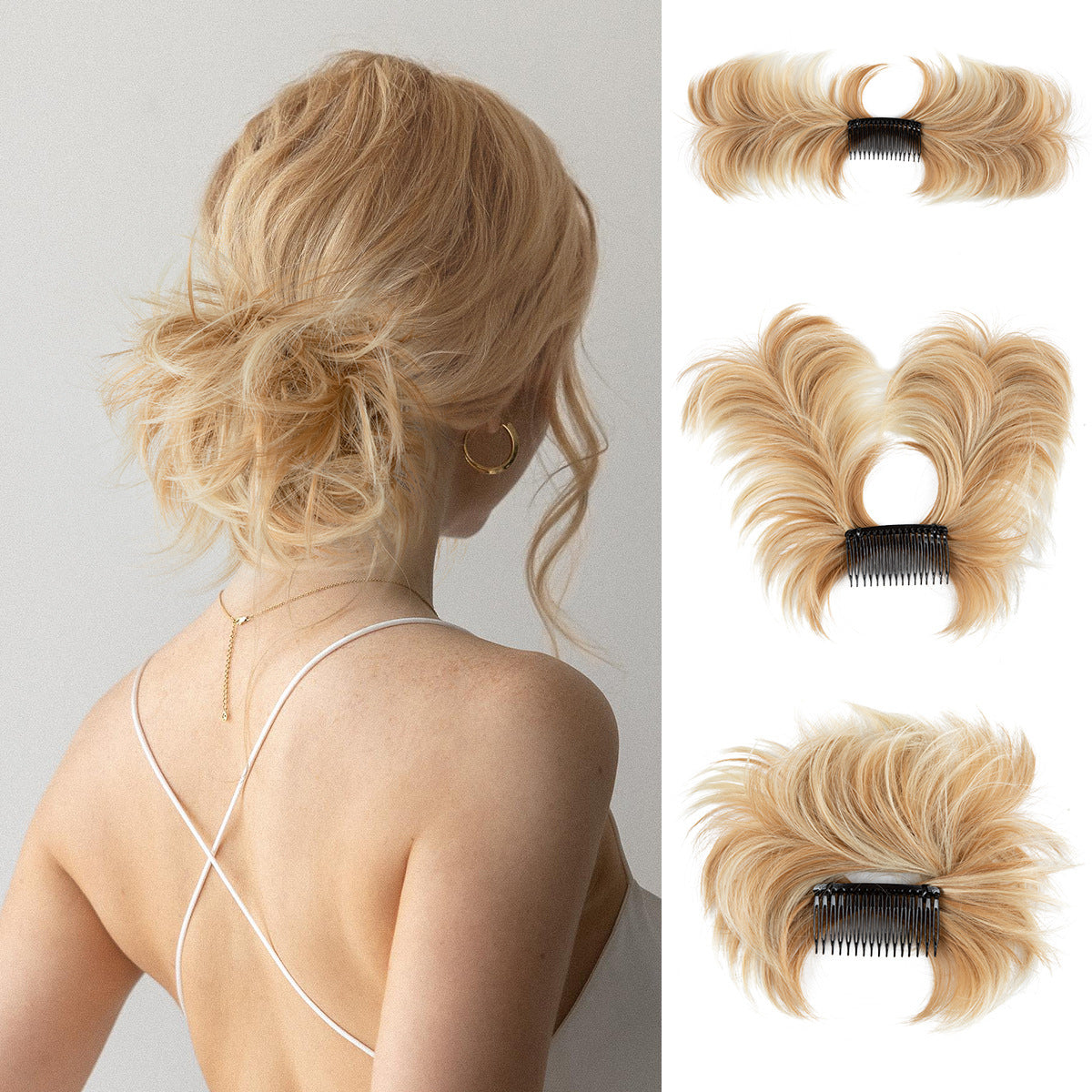 Wig Set Women's Adjustable Grip