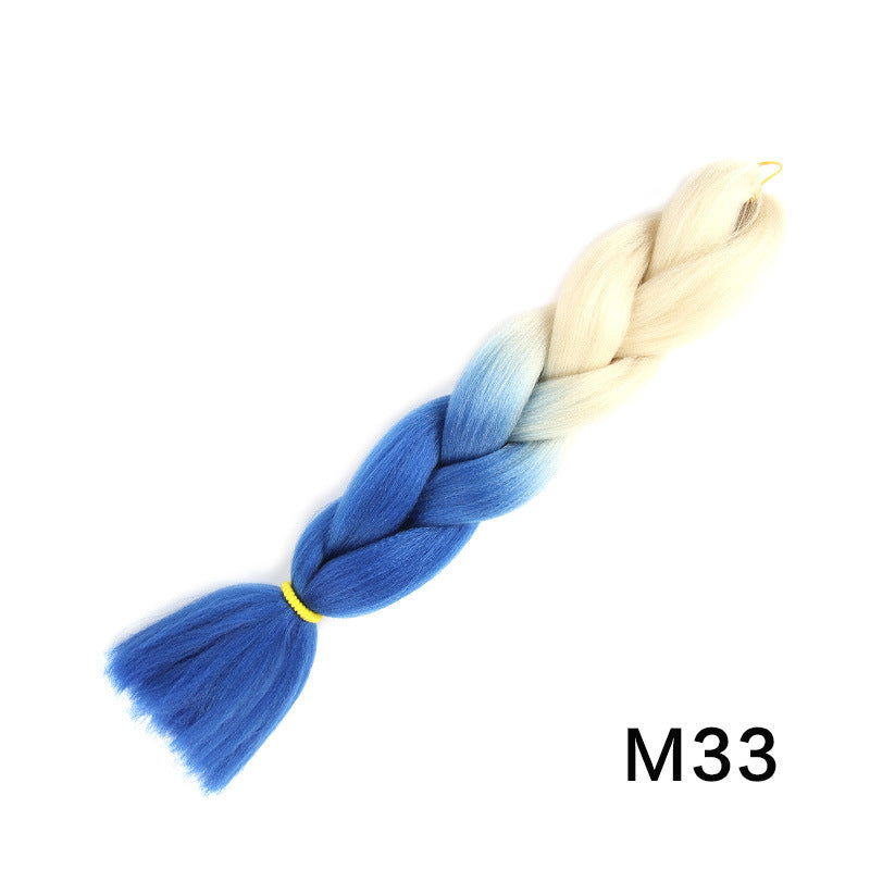 African Dyed Wig Braids Two-tone Ombre Synthetic Dreadlocks in M37