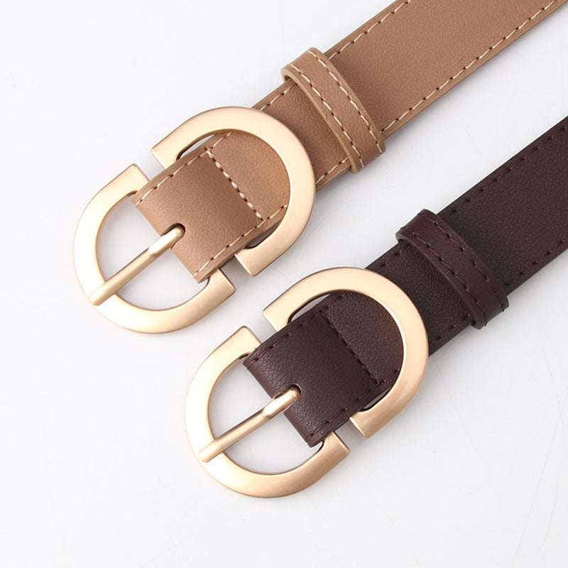 Fashion All-match Women's Light Body Waist Belt in White