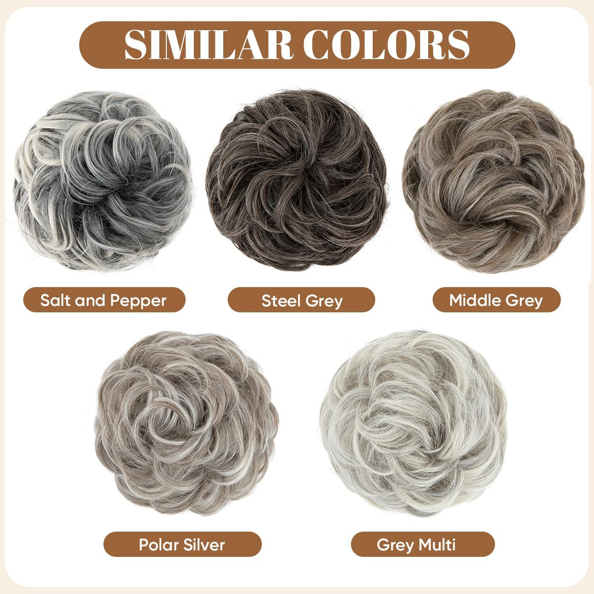High-temperature Silk Hair Tie Women's Bun Elastic Hairband Voluminous Natural Curls in 230 Style