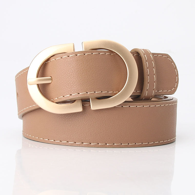 Fashion All-match Women's Light Body Waist Belt in Coffee