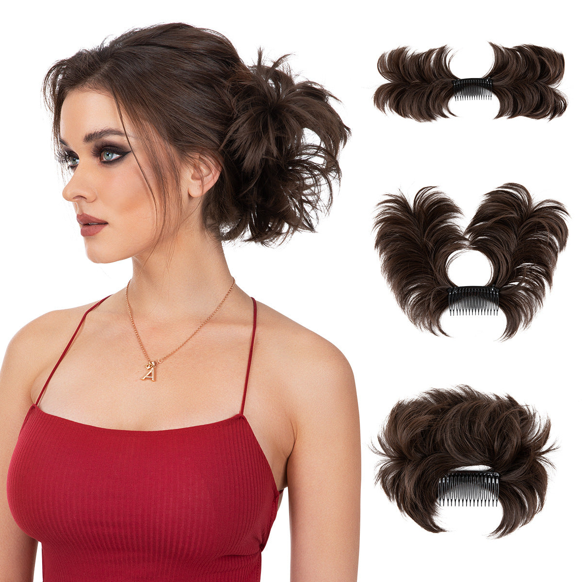 Wig Set Women's Adjustable Grip in Style8