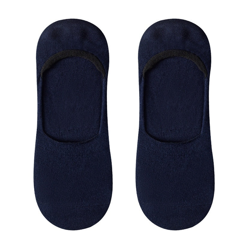 Men's Extra-large Low-cut Invisible Socks, Short Boat in Dark Gray