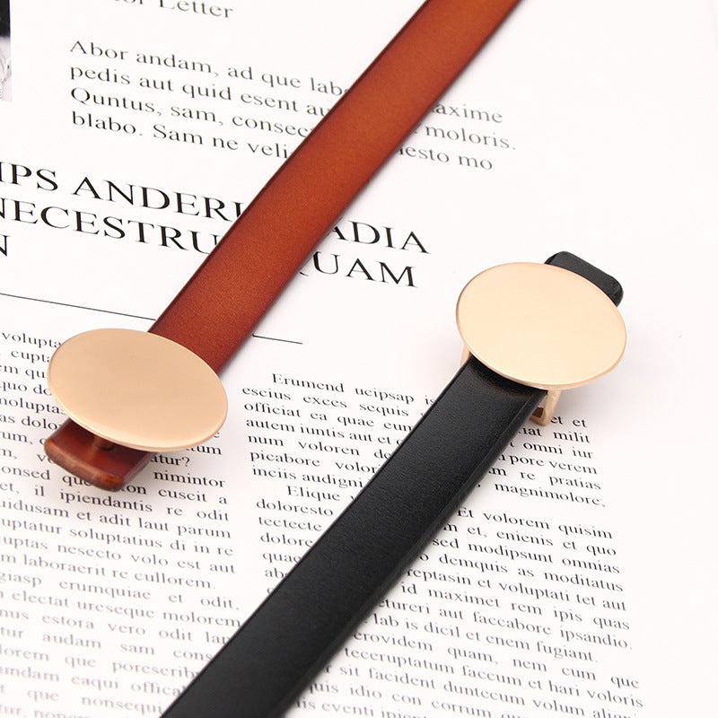 The New Women's Thin Belt Korean Version All-match in Camel