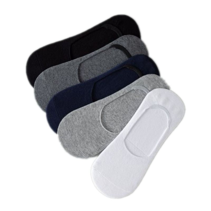 Men's Extra-large Low-cut Invisible Socks, Short Boat in White