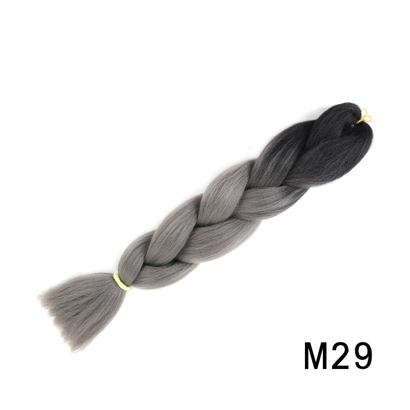 African Dyed Wig Braids Two-tone Ombre Synthetic Dreadlocks in M33