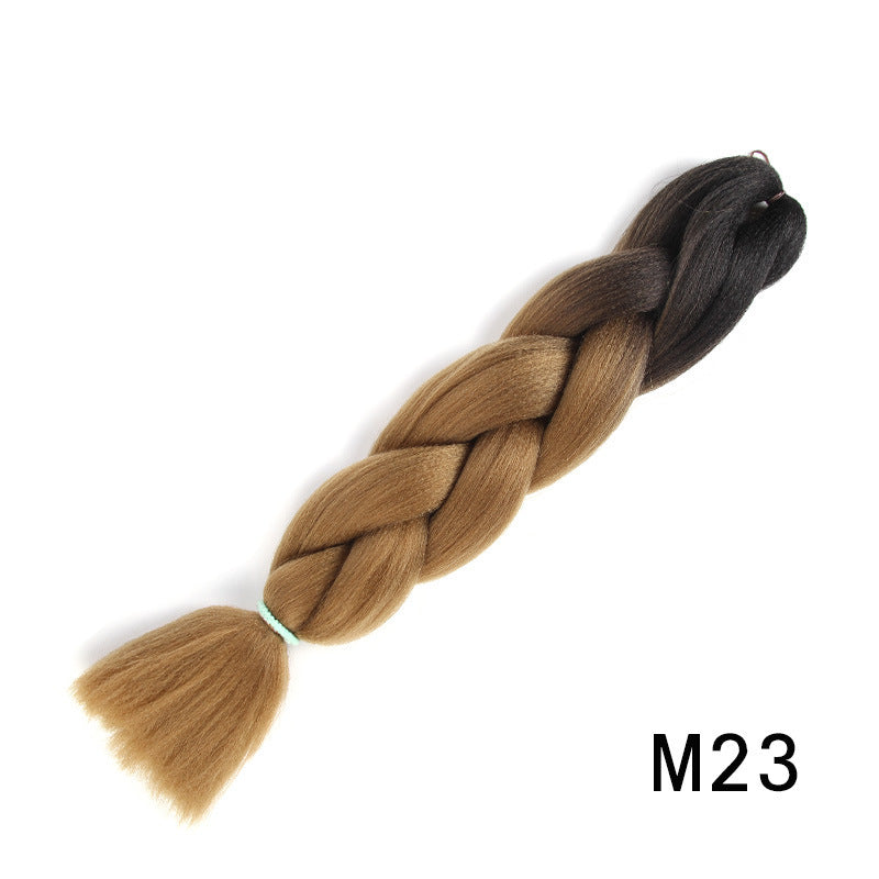 African Dyed Wig Braids Two-tone Ombre Synthetic Dreadlocks in M27